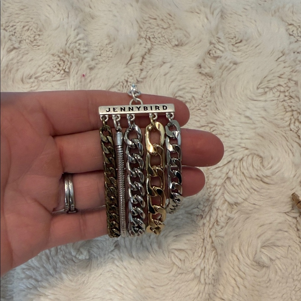 Jenny Bird Silver and Gold Chain Bracelet